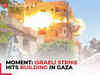 Gaza War Day 326: Moment when an Israeli strike hit a building in Nuseirat; impact captured on cam