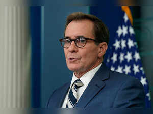 White House National Security Communications Advisor Kirby speaks during a press briefing in Washington