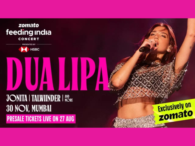 Dua Lipa Mumbai concert ticket booking: How Zomato's new ‘Book Now ...