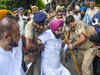 AAP Punjab farmers wing holds protest, demands Kangana Ranaut's termination from Lok Sabha