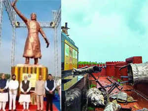 Maharashtra statue politics: Shivaji Maharaj statue collapse leads to opposition protest