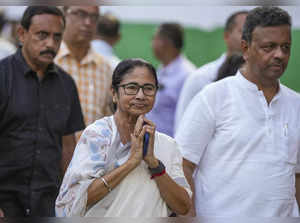 Kolkata: West Bengal Chief Minister Mamata Banerjee and others during the inspec...