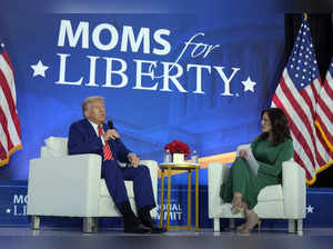 Trump questions acceptance of transgender people as he courts his base at Moms for Liberty gathering