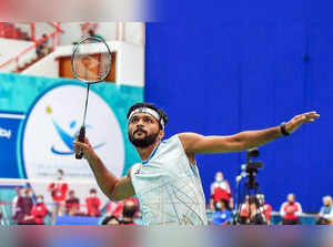 Paris, Aug 29 (ANI): India's Sukant Kadam in action during the Men's Singles SL4...