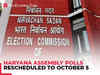 Haryana Assembly polls rescheduled to October 5,counting of votes now on Oct 8 along with J-K