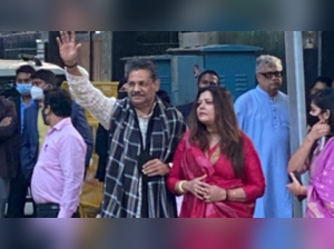 Kirti Azad with wife Poonam Azad