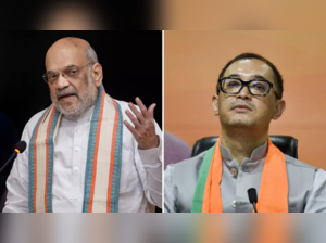 Union minister Amit Shah and Manipur BJP MLA Rajkumar Imo Singh (Pic credit: PTI)