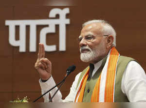 New Delhi: Prime Minister Narendra Modi speaks during the launch of BJP's member...