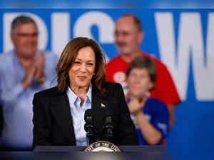 Democratic presidential nominee Kamala Harris campaigns in Detroit.