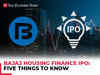 Bajaj Housing Finance IPO: Five key points to know before you bid