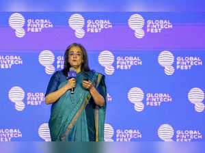 Mumbai: SEBI Chairperson Madhabi Puri Buch speaks during the Global Fintech Fest...