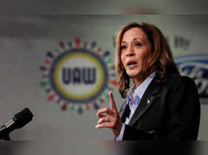 Democratic presidential nominee Kamala Harris campaigns in Detroit