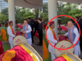 Watch: PM Modi gets into the rhythm, plays dhol upon arrival in Singapore