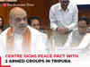 Centre, Tripura govt sign peace pact with two militant groups; Amit Shah says 'I welcome cadres...'