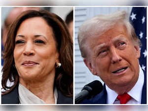 U.S. Vice President Kamala Harris and former U.S. President Donald Trump in combo photograph