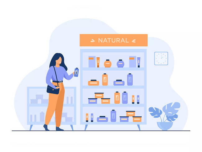 girl-choosing-eco-beauty-products-cosmetics-shop-standing-case-with-creams-lotions-taking-shampoo-bottle