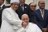 Pope and imam of Southeast Asia's largest mosque make joint call for peace, environmental protection