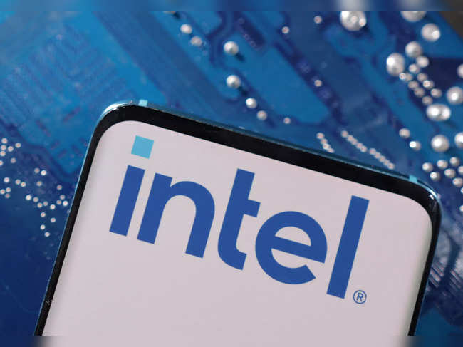 Illustration shows Intel logo