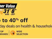 Amazon Super Value Days: Up to 40% off on health and household