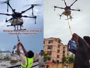 Andhra flood drone relief