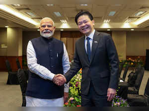 Singapore's Prime Minister Lawrence Wong meets Indian Prime Minister Narendra Modi in Singapore