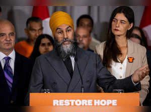 Jagmeet Singh, leader of the NDP, speaks in Toronto