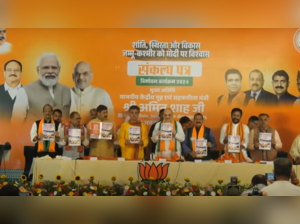 Amit Shah releases BJP manifesto in Jammu