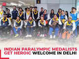 Indian Paralympic medalists get heroic welcome in Delhi, after best ever medal-haul