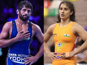 Bajrang Punia and Vinesh Phogat