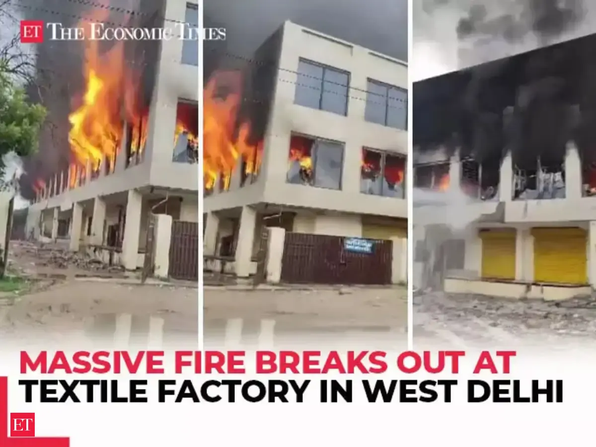 Massive fire breaks out at textile factory in west Delhi, 26 fire ...