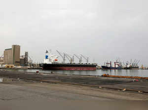 FILE PHOTO: Ships are docked at the Red Sea port of Hodeidah