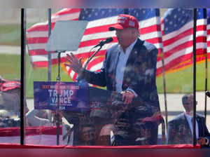 Republican presidential nominee Donald Trump holds a rally in Mosinee