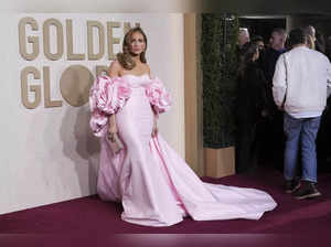 Jennifer Lopez arrives at the 81st Golden Globe Awards on Sunday, Jan. 7, 2024, ...