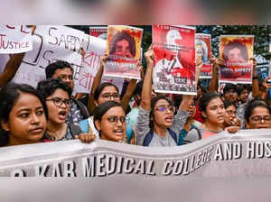 Doctors protesting in Kolkata