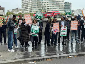 Jammu and Kashmir diaspora hold protest outside UK Parliament, condemn Pakistan's "state-sponsored terrorism"