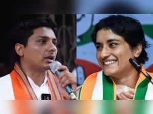 Captain Yogesh Bairagi and Congress' Vinesh Phogat