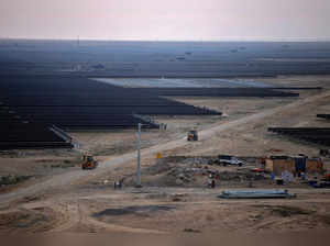 FILE PHOTO: A general view of installed solar panels at Khavda Renewable Energy Park of Adani Green Energy Ltd (AGEL) in Khavda