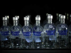 Bottle of Absolut vodka