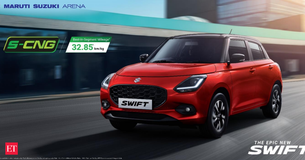 Maruti Suzuki launches Swift S-CNG hatchback cars at an ex-showroom price of Rs 8.19 lakh