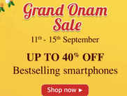 Grand Onam Sale - Up to 40% off on best-selling Smartphones on Amazon