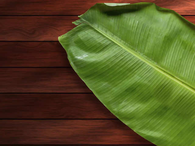 Served on a banana leaf