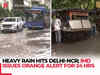 Delhi rains: Waterlogging leads to traffic slowdown in several parts; IMD issues orange alert