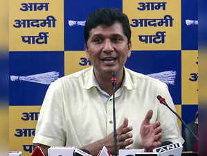 New Delhi, Sep 13 (ANI): Delhi Minister Saurabh Bharadwaj addresses a joint pres...