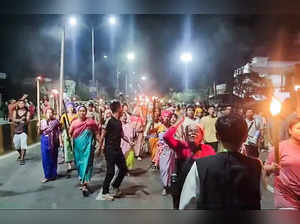 Imphal [Manipur] Sep 08 (ANI): Women carry out a protest rally against the Centr...