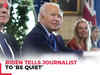 Moment Biden snaps at reporter during Starmer meeting: 'Be quiet'