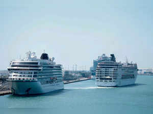 FILE PHOTO: MSC Armonia cruise ship leaves Barcelona's Port