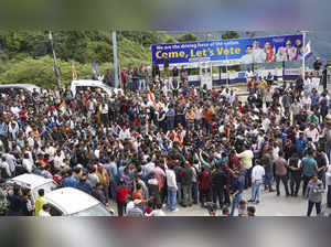 Shimla: People stage a protest over illegal construction in a mosque, at Sanjaul...