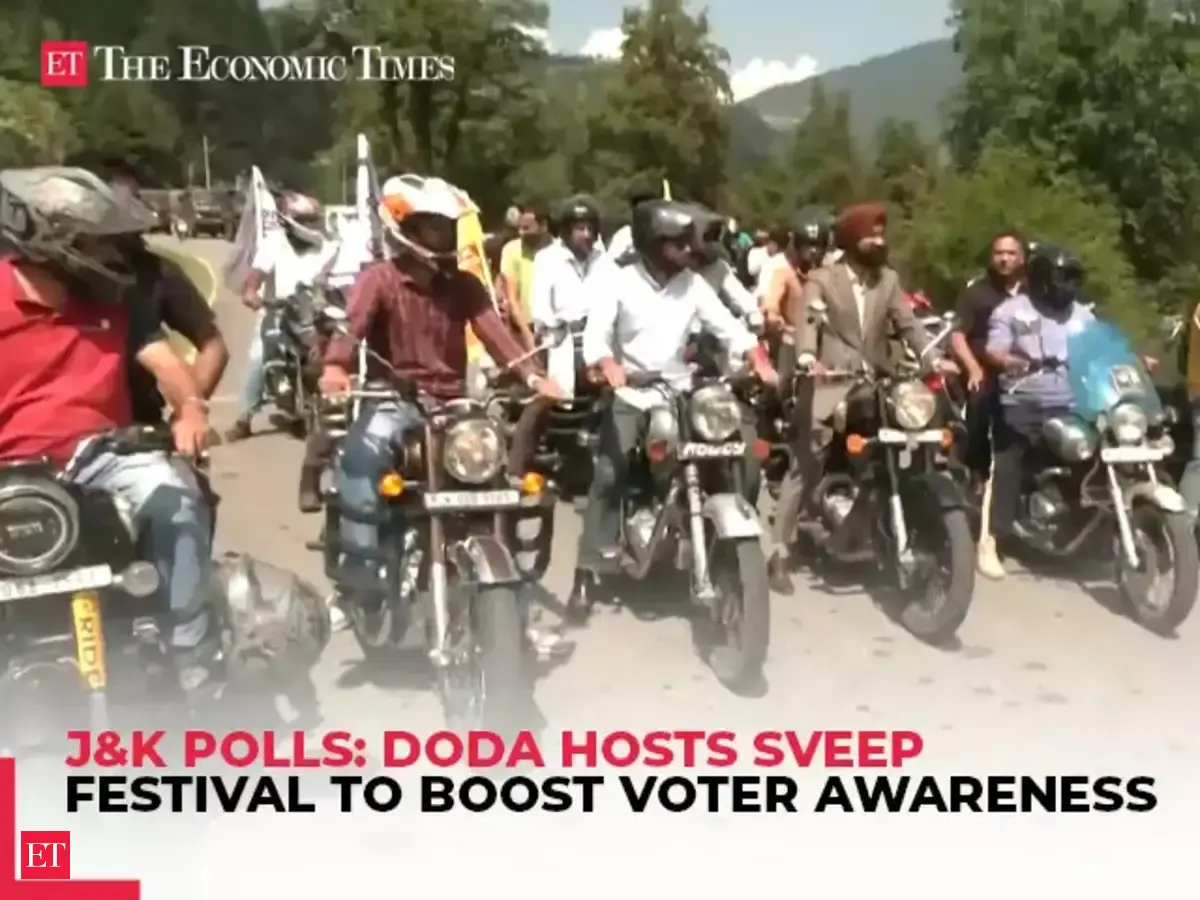Bike rally held in Doda district to raise voter awareness ahead of J&K ...