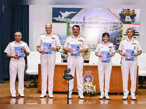 Mumbai, Sep 15 (ANI): Indian Navy Chief Admiral Dinesh K Tripathi with Vice Admi...