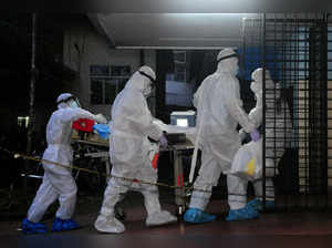 FILE PHOTO: A patient is shifted to an ICU of Nipah isolation ward in Kozhikode Medical College in Kozhikode district